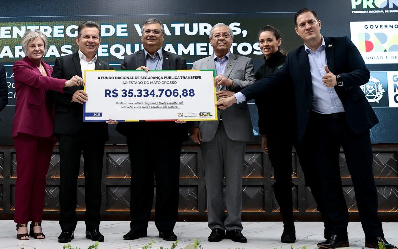 Mauro Mendes e ministro Flávio Dino/Foto: Mayke Toscano-Secom MT.